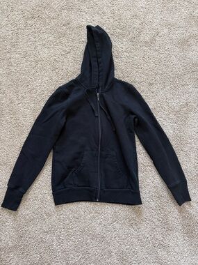 Women’s GAP Black Fleece-Lined Zip Hoodie